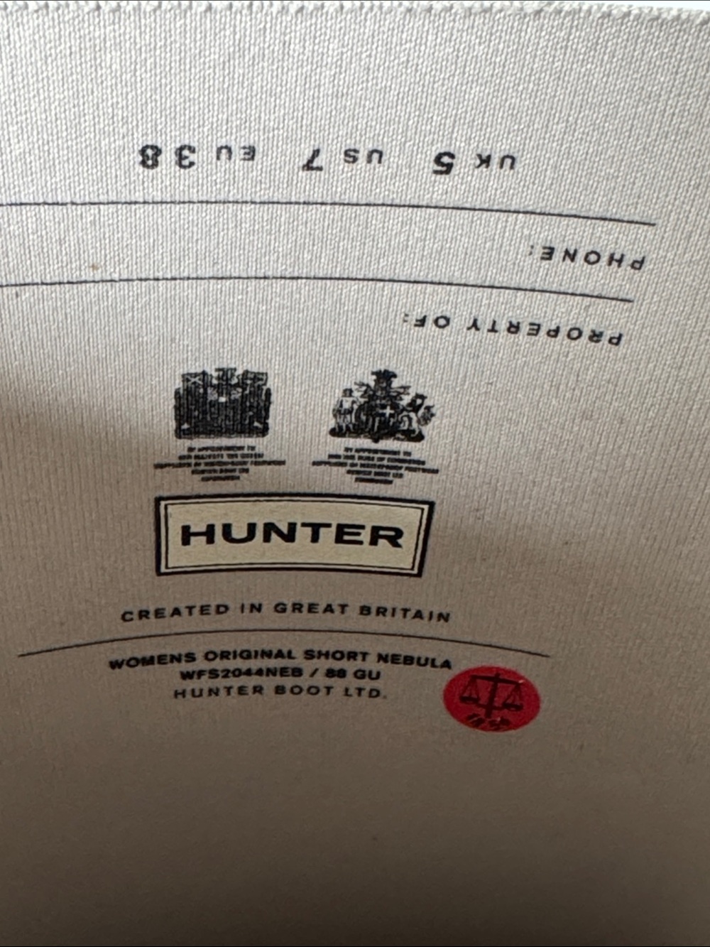Hunter Iridescent Pearl Gloss Rain Boots - White with Sparkly Pink/Green Shimmer - Picture 3 of 9